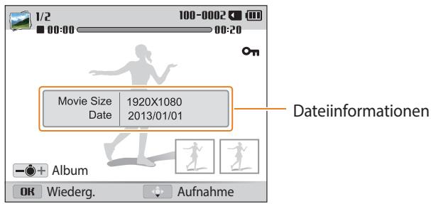 SAMSUNG WB2100 - Informationen zur Videodatei - 1