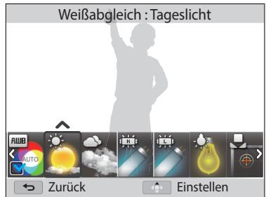 SAMSUNG WB2100 - Beispiel: Auswahler einer Weißabgleichsoption im Programmmodus: - 3