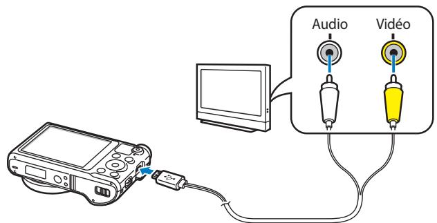 SAMSUNG WB250 - Affichage des fichiers sur un téléviseur - 1