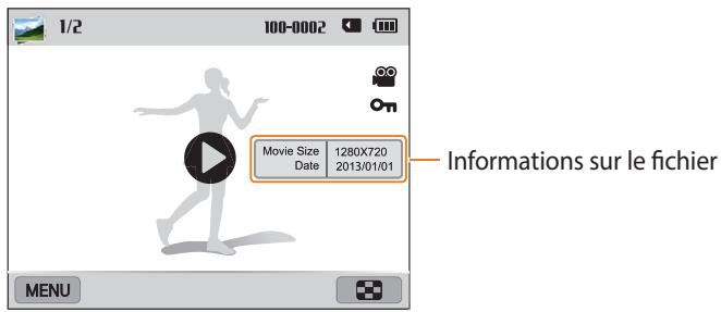 SAMSUNG WB250 - Informations sur les fichiers vidéo - 1