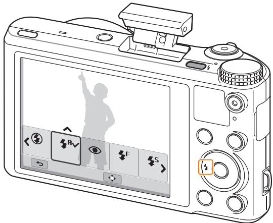 SAMSUNG WB250 - Configuration d'une option du flash - 1
