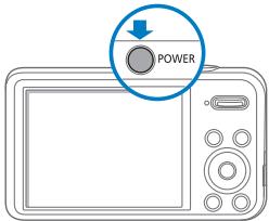 SAMSUNG PL 120 - Mise sous tension de l'appareil photo - 1