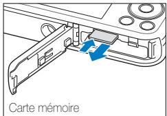 SAMSUNG PL 120 - Insertion de la batterie et de la carte mémoire - 4