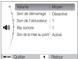 SAMSUNG PL 120 - Accès au menu des paramètres - 3