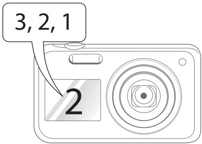 SAMSUNG PL 120 - Appuyez sur le [Déclencheur] pour lancer le retardateur. - 1