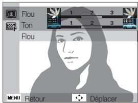 SAMSUNG PL 120 - Sélectionnez une option pour ajuster Flou ou Ton. - 1