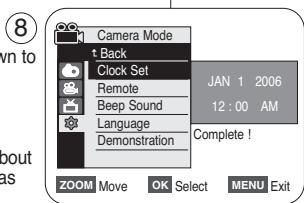 SAMSUNG SC-D263 - Réglage de l'horloge  (Param. Horloge) - 3