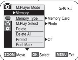 SAMSUNG SC-D263 - Lecture des films (MPEG) sur la carte memoire  (Sél. Memoire) - 2