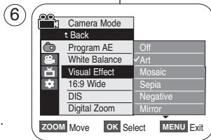 SAMSUNG SC-D263 - Choix des effets visuels - 2