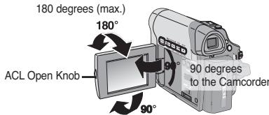SAMSUNG SC-D263 - Remarques concernant la rotation de l'écran ACL - 1