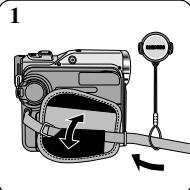 SAMSUNG SC-D305 - Attaching the Lens Cover - 1