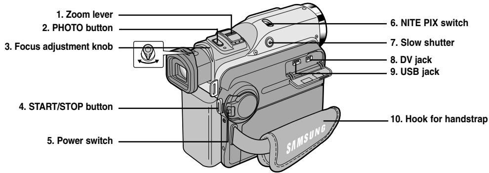 SAMSUNG SC-D305 - Vue de droite et du dessus - 1