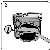 SAMSUNG SC-D305 - Attaching the Lens Cover - 2