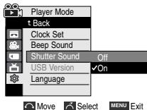 SAMSUNG SC-D455 - Ajuste del sonido del obturador - 3