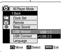 SAMSUNG SC-D455 - Ajuste de la velocidad de comunicación USB - 3