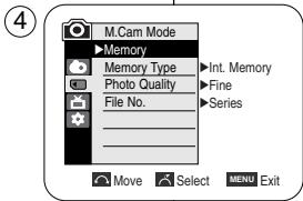SAMSUNG SC-D455 - Selección de la memoria interna (Sólo SC-D455/D457) - 1