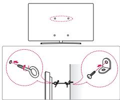 LG 49SJ810V, 55SJ810V - Fissaggio della TV alla parete - 1