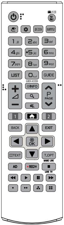 LG 49SJ810V, 55SJ810V - Controlo remoto - 1