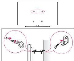 LG 49SJ810V, 55SJ810V - Fixar a TV numa parede - 1