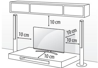 LG 49SJ810V, 55SJ810V - Montagem numa mesa - 1