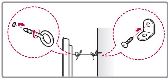 LG 55EC935V - Befestigen des TV-Gerätes an einer Wand - 2