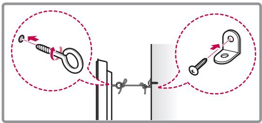 LG 55EC935V - Securing the TV to a wall - 2
