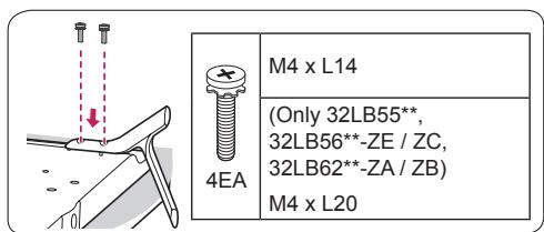 LG 55LB5610 - Attaching the stand - 2