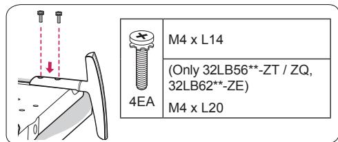 LG 55LB5610 - Attaching the stand - 5