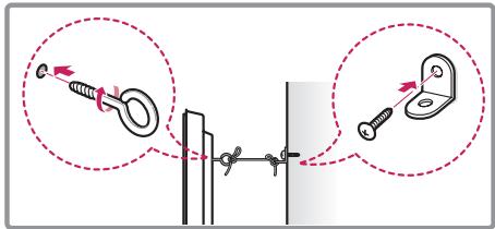 LG 55LB5610 - Securing the TV to a wall - 2