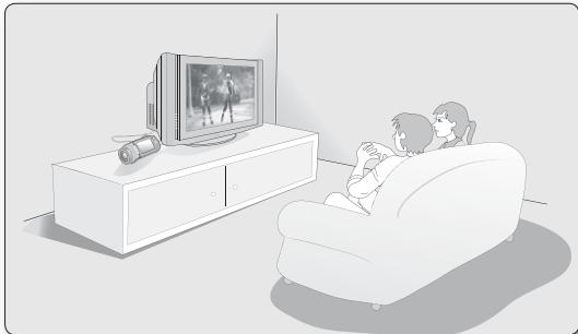 SAMSUNG SMX-F33LP - Connexion a un televiseur - 2