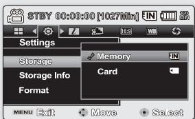 SAMSUNG SMX-F33LP - Sélection du support de stockage - 2