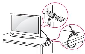 LG 55UF685V - Uso del sistemas de seguidad kensington - 1