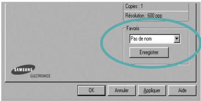 SAMSUNG CLP-310N - Utilisation d'un paramétrage favori - 1