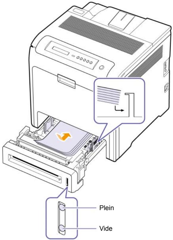 SAMSUNG CLP-610ND - Chargement du papier dans le bac 1 ou le bac optionnel - 1