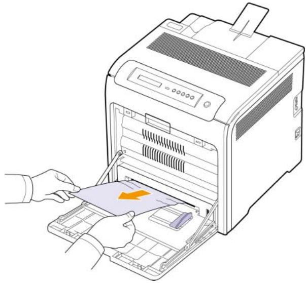 SAMSUNG CLP-610ND - Au niveau du bac polyvalent - 1
