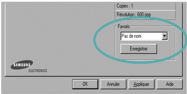 SAMSUNG CLP-610ND - Utilisation d'un paramétrage favori - 1