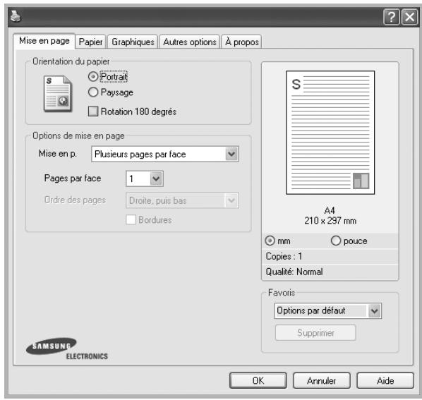 SAMSUNG CLP-610ND - Onglet Mise en page - 1