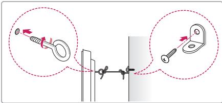 LG 60LB730V - Securing the TV to a wall - 2