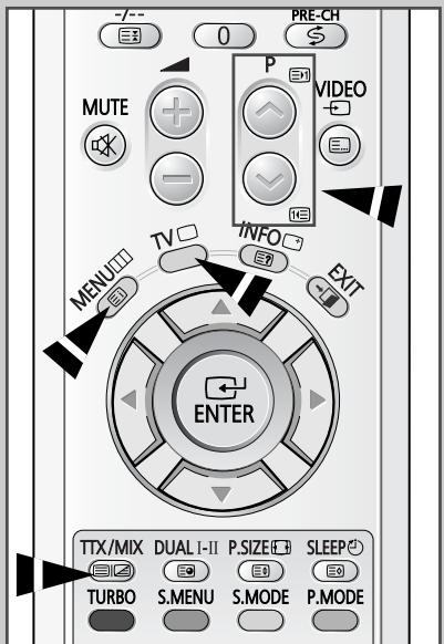 SAMSUNG CZ-21M163N - Affichez l'écran de télétexte (selon le modele) - 1