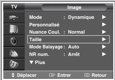 SAMSUNG SP-47Q1HE - Sélection de la taille de l'image (Modèle 4:3) - 2