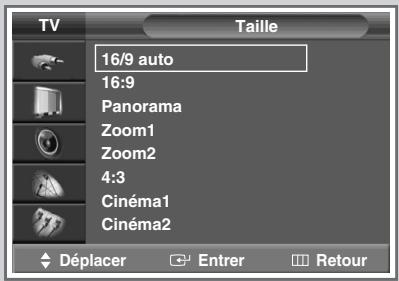 SAMSUNG SP-47Q1HE - Sélection de la taille de l'image (Modèle large) - 2