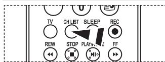 TV CH LIST SLEEP REC REW STOP PLAYIN FF