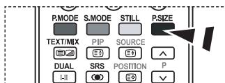 P.MODE S.MODE STILL P.SIZE TEXT/MIX PIP SOURCE DUAL SRS POSITION P I-II ⬆ E8 √