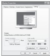 SAMSUNG LA40M81B - Configuration de votre logiciel PC (basée sur Windows XP) - 1