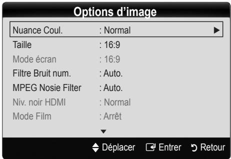SAMSUNG LE19C451E2W - Options d'image - 2