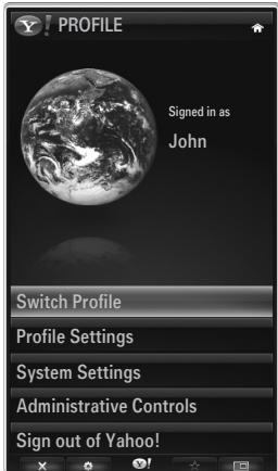 PROFILE Signed in as John Switch Profile Profile Settings System Settings Administrative Controls Sign out of Yahoo!