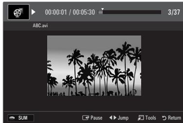 SAMSUNG LE40B650T2P - Playing a movie file - 1