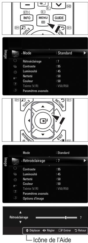 SAMSUNG LE40B651 - Maniement de l'affichage à l'écran - 1