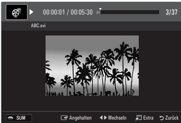SAMSUNG LE40B651 - Wiedergeben einer Filmdatei - 1