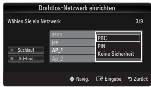 SAMSUNG LE40B651 - Verbinden mit WPS (Wi-Fi Protected Setup) - 5